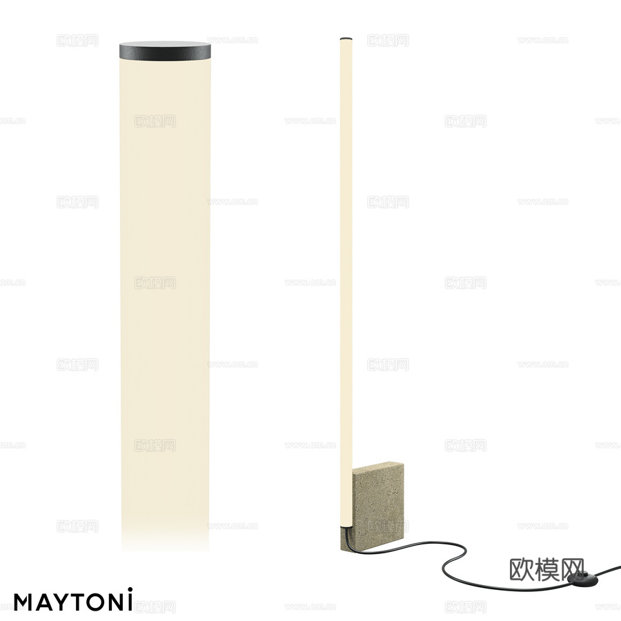 落地灯（落地灯）Solid MOD277FL-L24GR3K3d模型下载