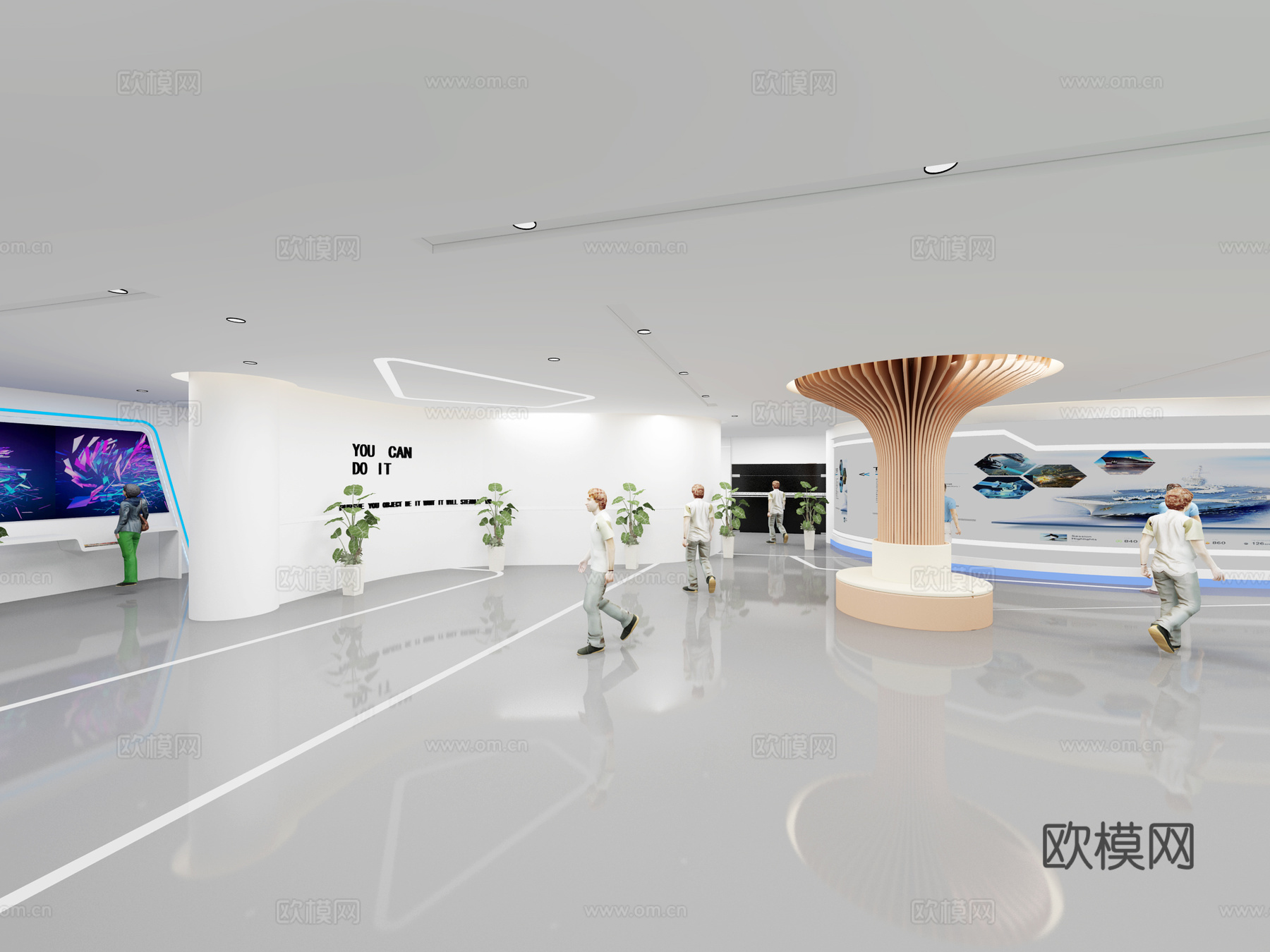 现代科技展厅3d模型下载（渲染图4）