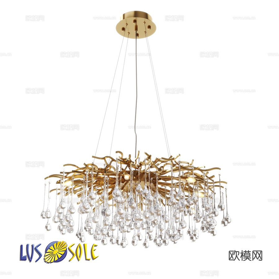 OM 吊灯 Lussole LSP-88513d模型下载