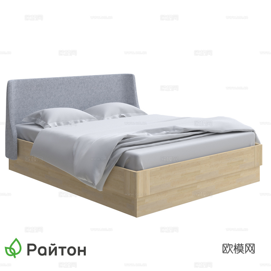 Lagom侧边木床带升降装置3d模型