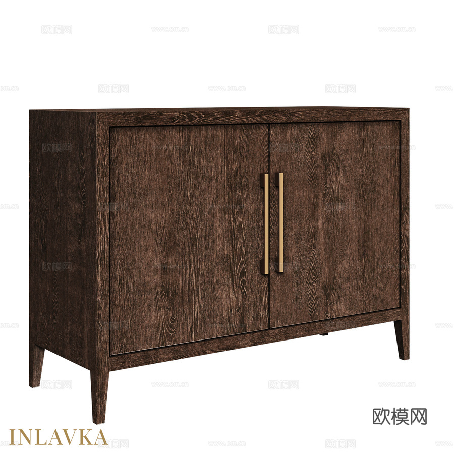 OM简约风格双门餐边柜3d模型下载