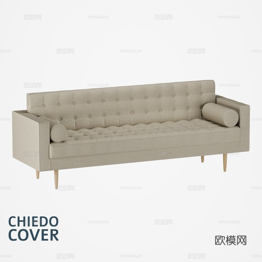 OM沙发 直线款波士顿3d模型下载