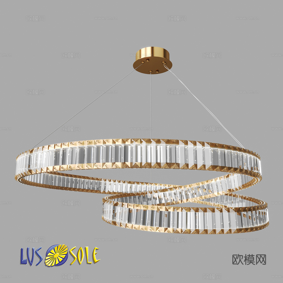 OM吊灯LussoleLSP-71233d模型下载