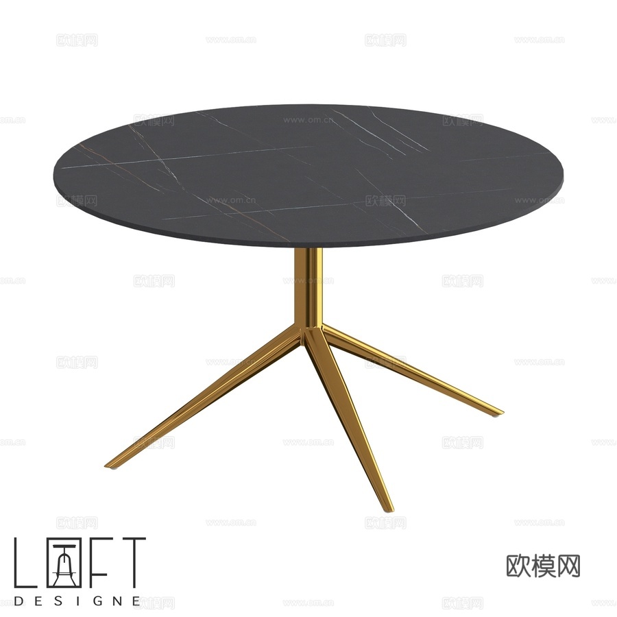 LoftDesigne 60862款咖啡桌3d模型下载