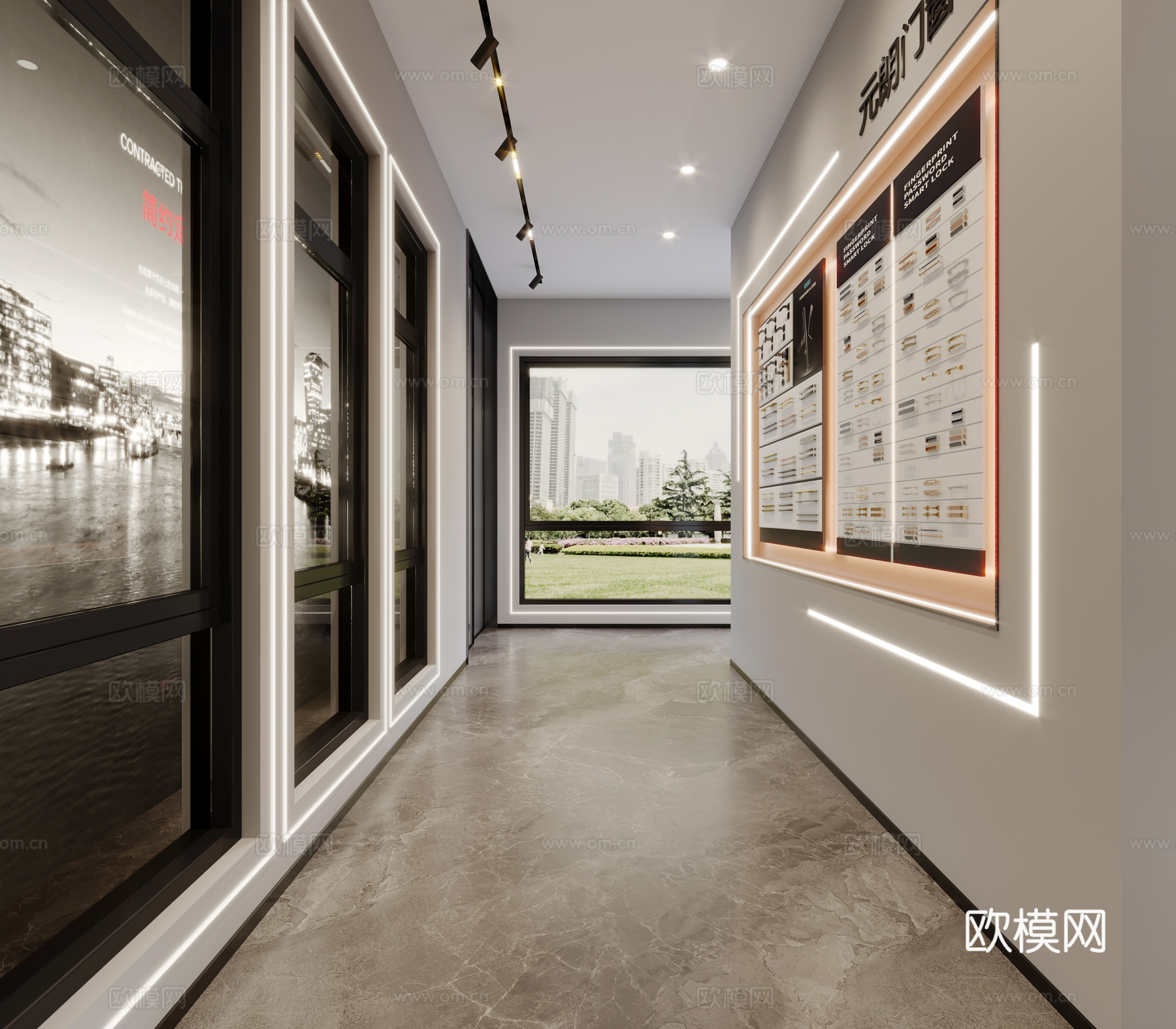 门窗展厅3d模型下载（渲染图2）