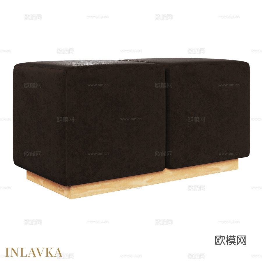 OM设计师风格双段长凳3d模型下载