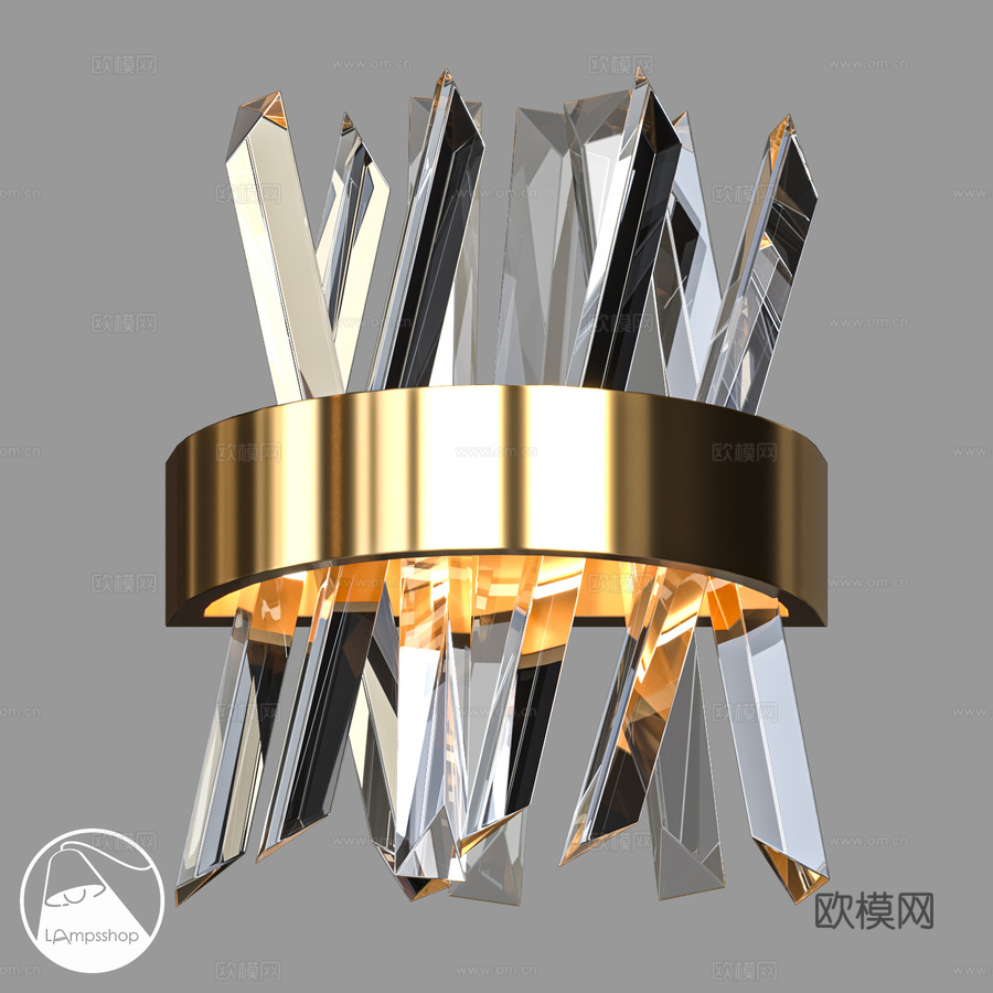 LampsShop.ru B4514 壁灯 Rocks Wa3d模型下载