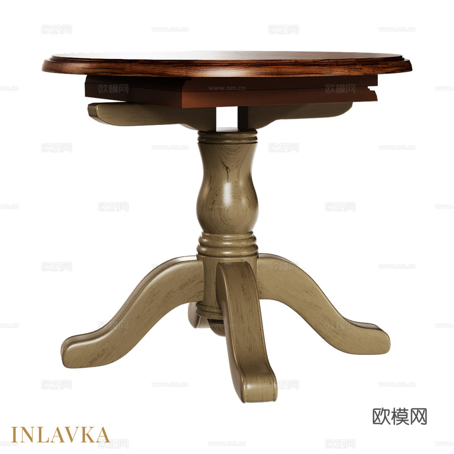 OM经典固定餐桌3d模型下载