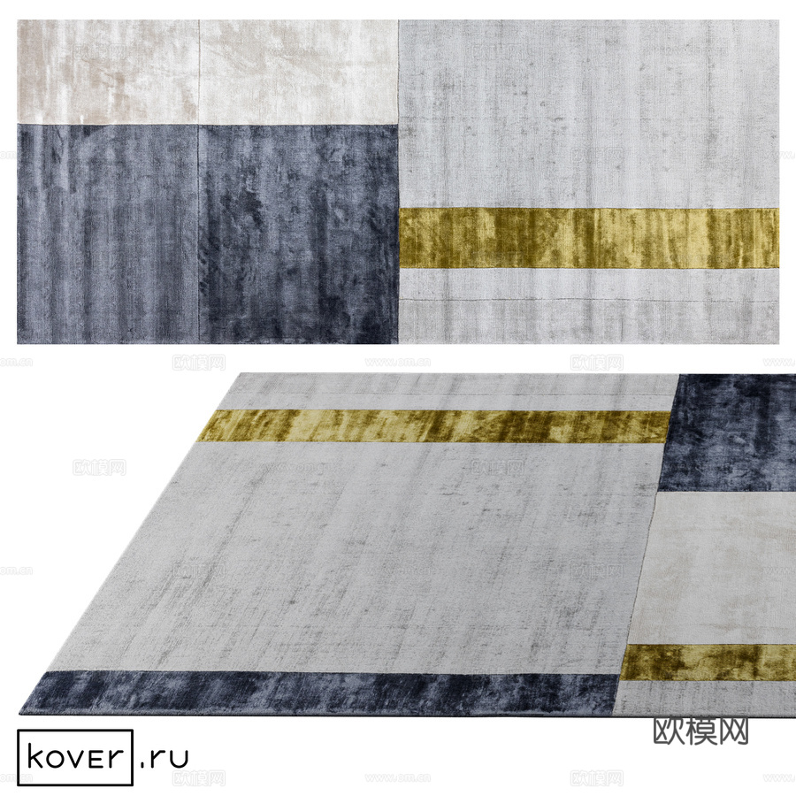地毯 ROSERA RSR05-SILVER-RAVEN A3d模型下载