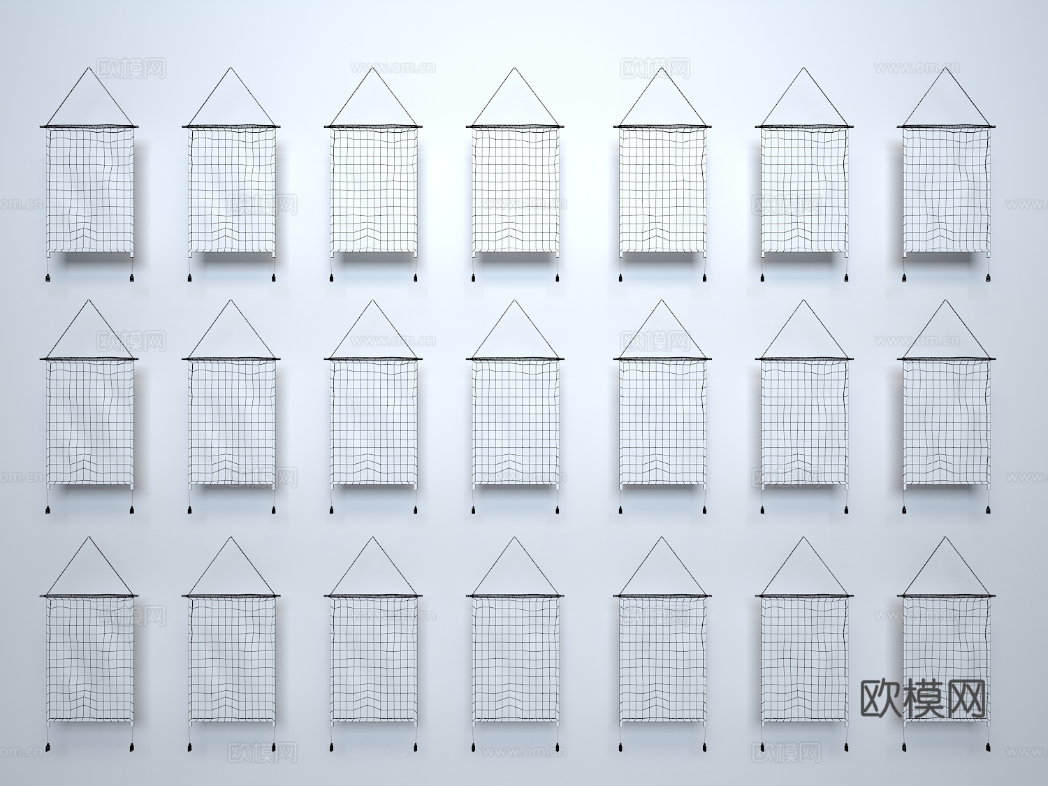 北欧风格挂毯挂布3d模型下载（渲染图2）