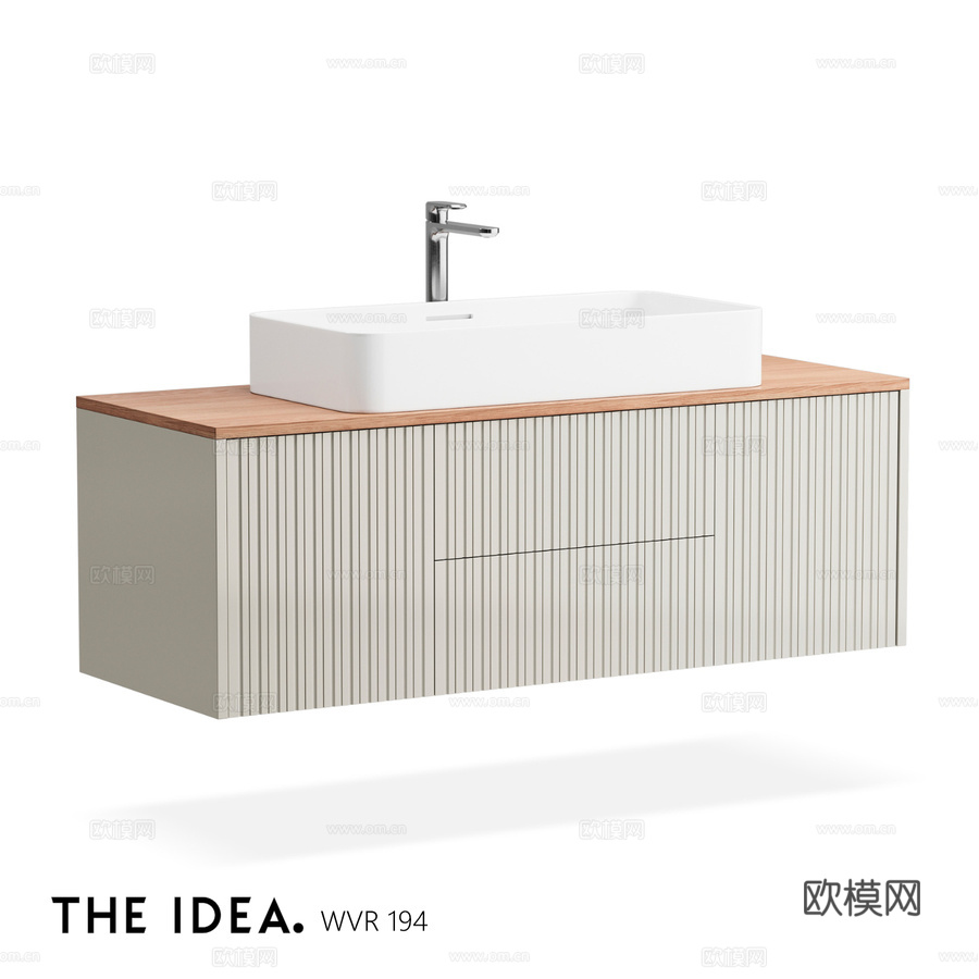OM THE-IDEA 悬挂式浴室柜 WVR 1943d模型下载