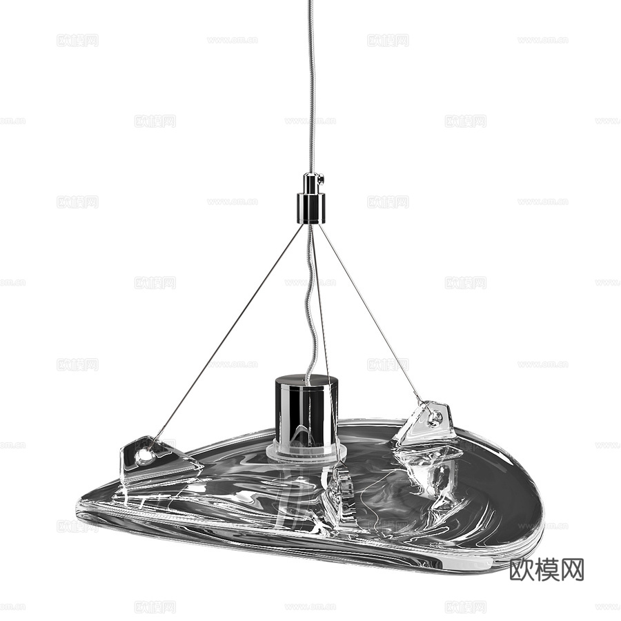 OM水晶灯具欢愉系列2049PD200银3d模型下载