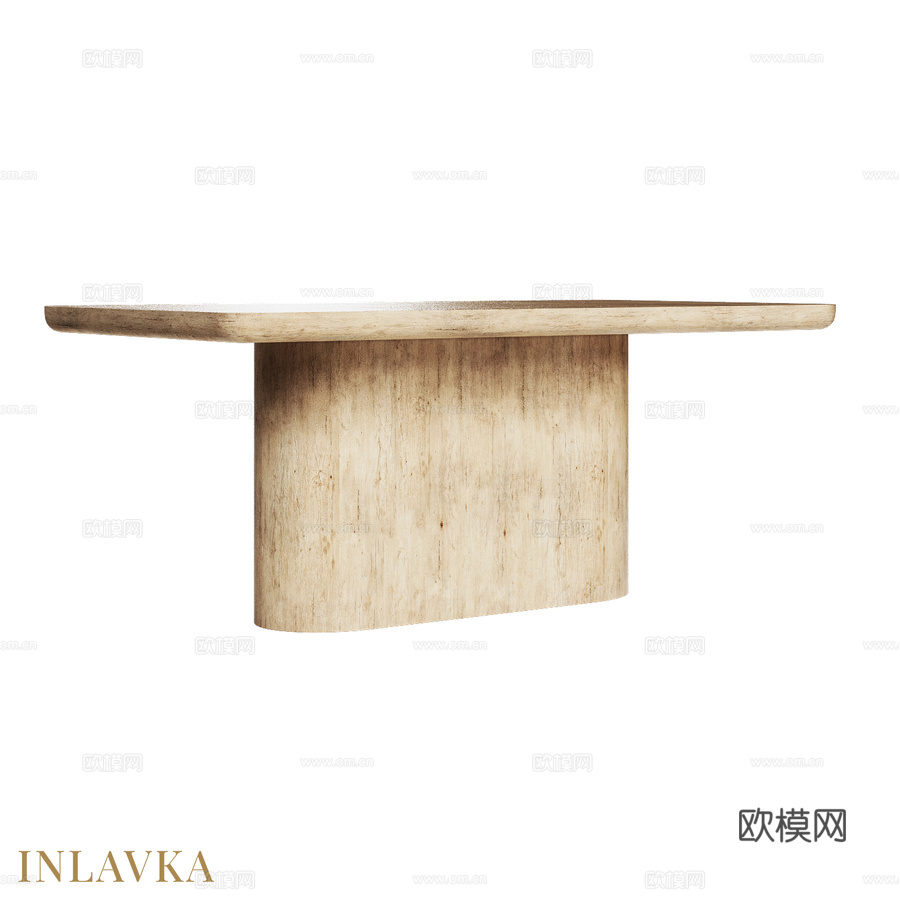 现代风格底座的OM餐桌3d模型3d模型