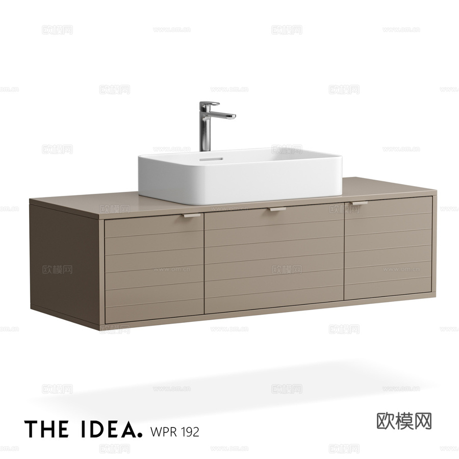 OM THE-IDEA 壁挂式浴室柜 WPR 1923d模型下载