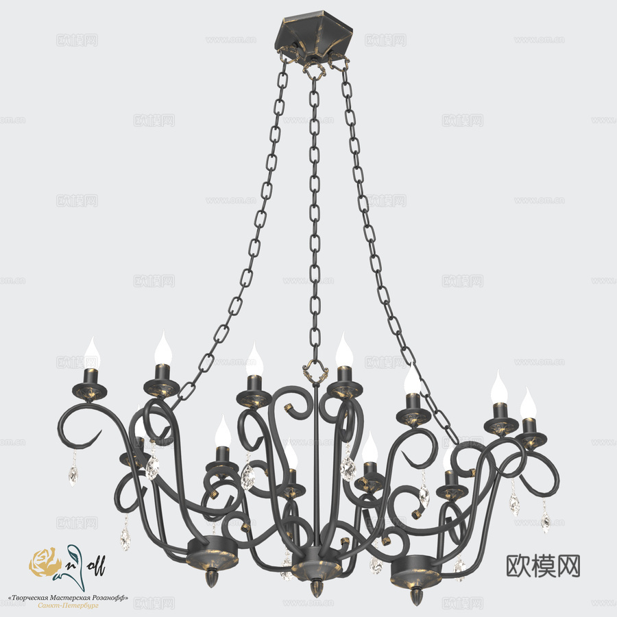 RS110 12 Veronica 吊灯3d模型下载