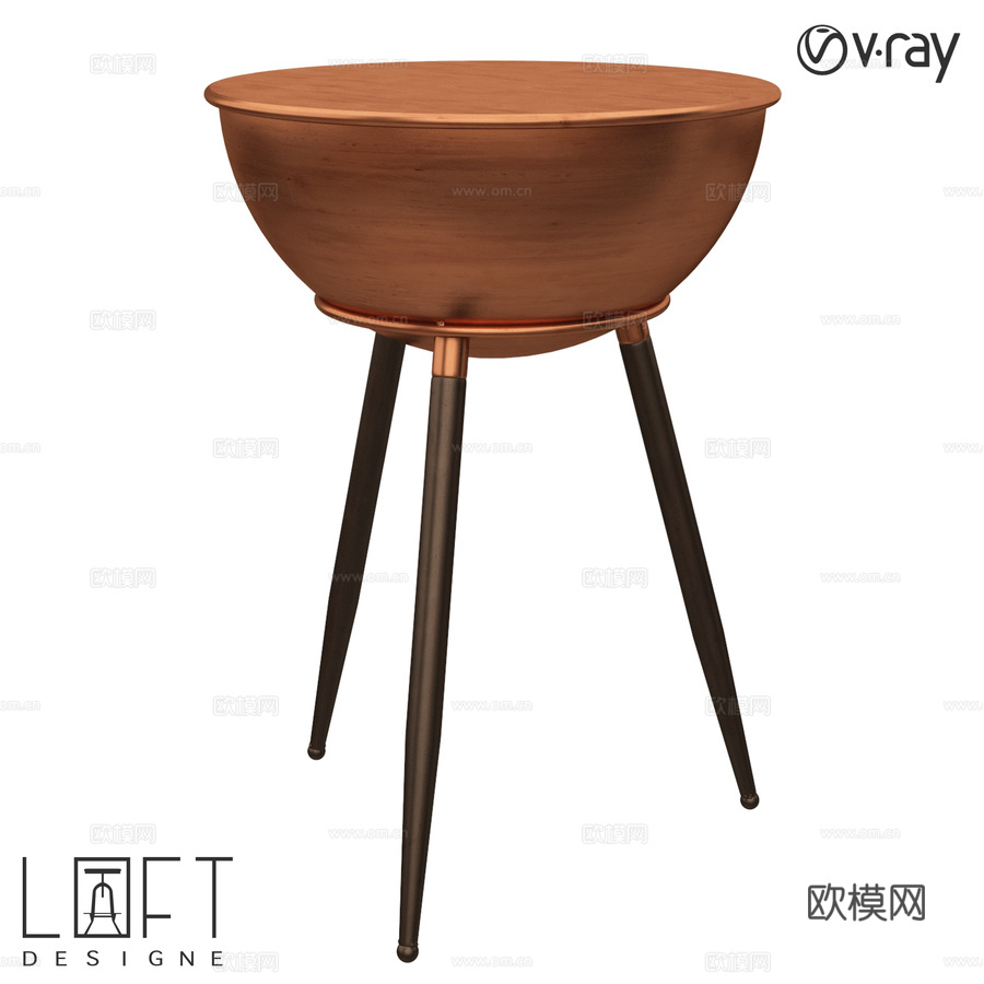 LoftDesigne 70408款咖啡桌3d模型下载