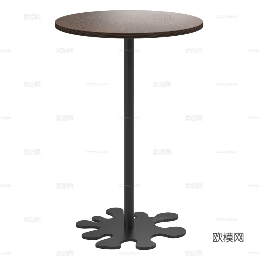 OM 单腿咖啡吧台桌，设计师 Loft PS003d模型下载