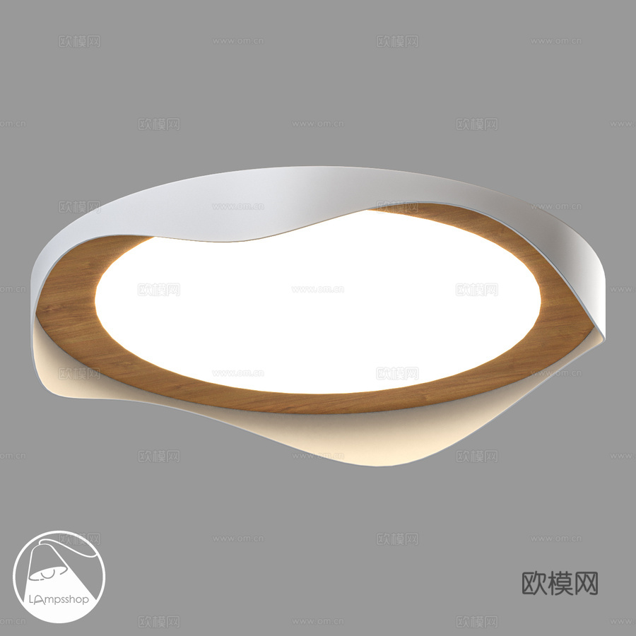 LampsShop.ru PL3247 木质吊灯3d模型下载