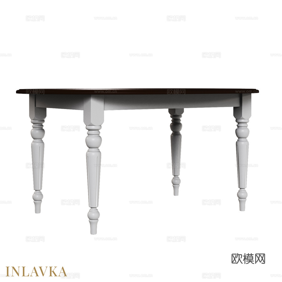 OM 经典款椭圆形伸缩餐桌 160 2203d模型下载