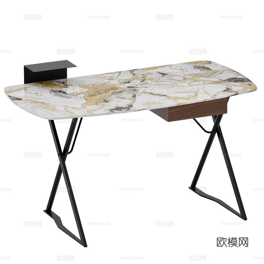 Marcus陶瓷台面书桌3d模型下载