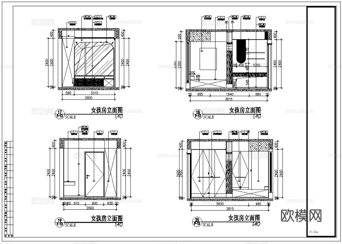 15套现代风 大平层 样板间 洋房 家装豪宅 名家设计施工图cad施工图
