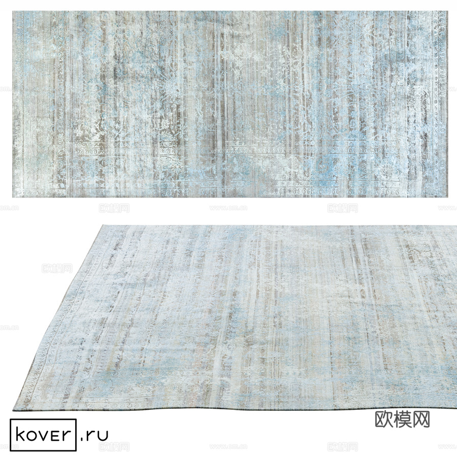 地毯 AMORE OX7-GREY-BLUE Art de3d模型下载