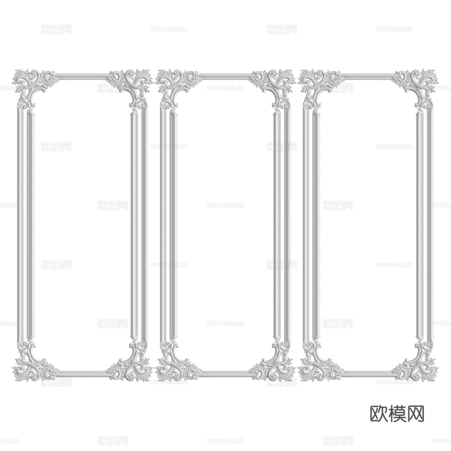墙面装饰组合 No. 973d模型下载