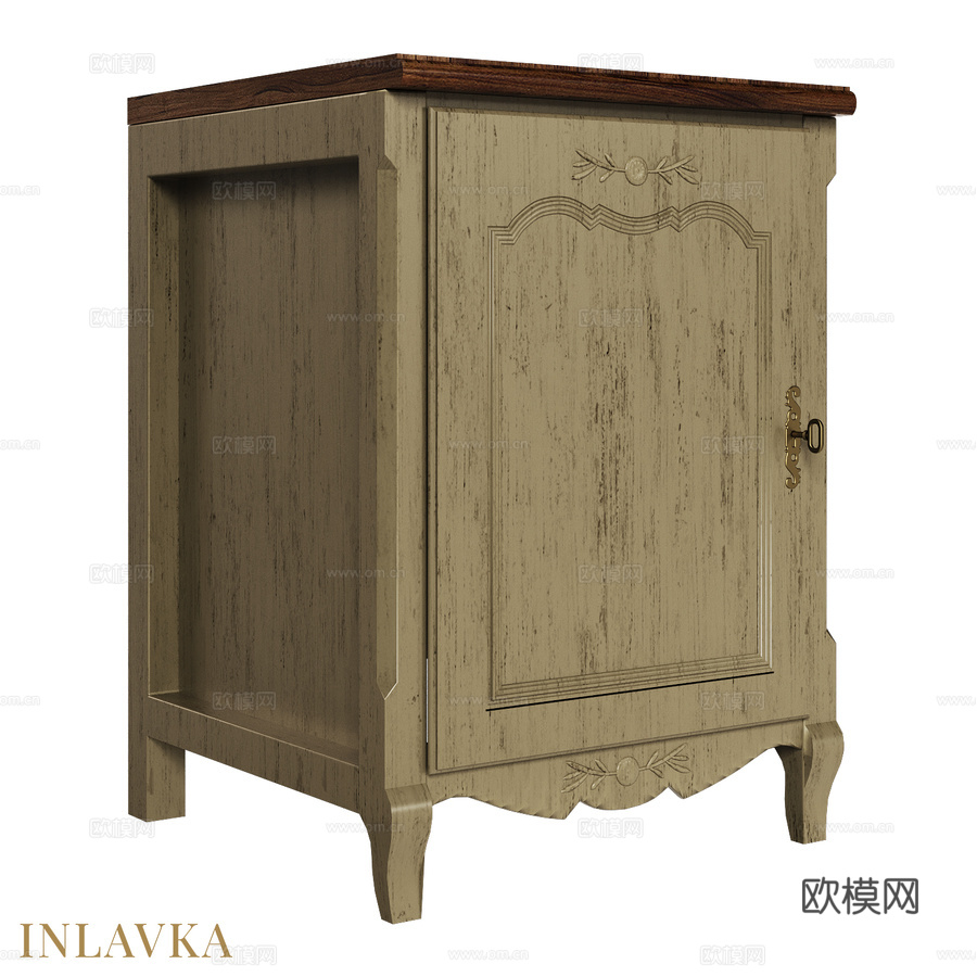 OM经典款窄型厨房柜3d模型下载