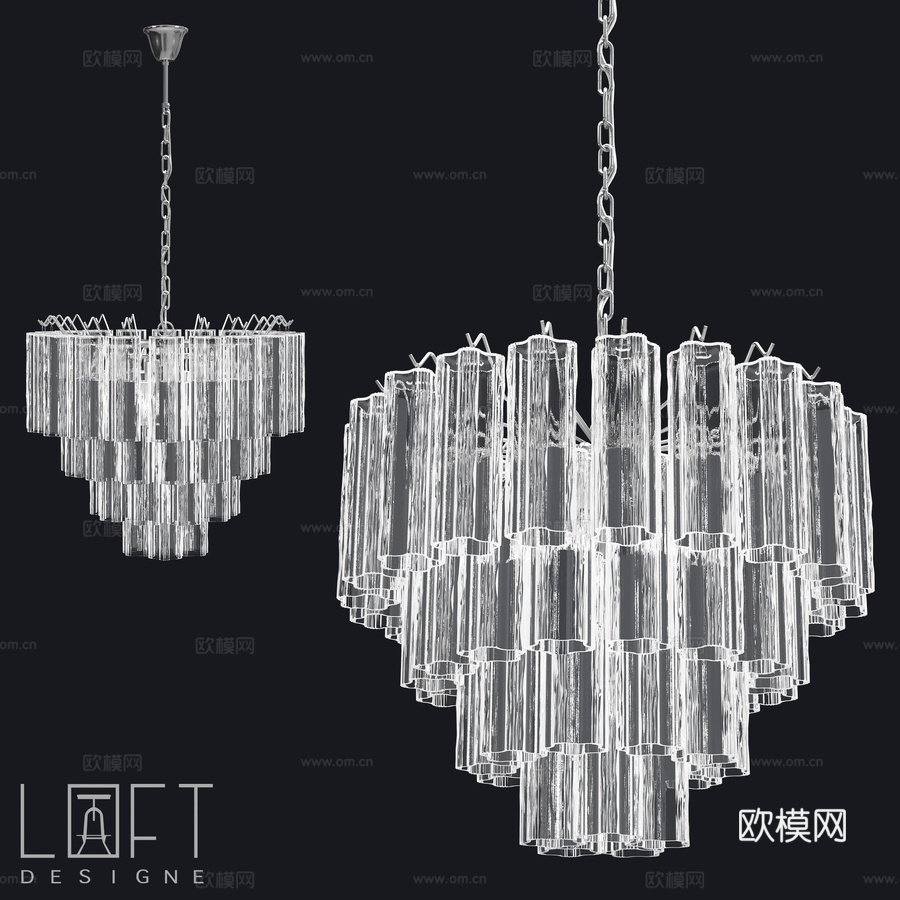 LoftDesigne 8704型号吊灯3d模型下载