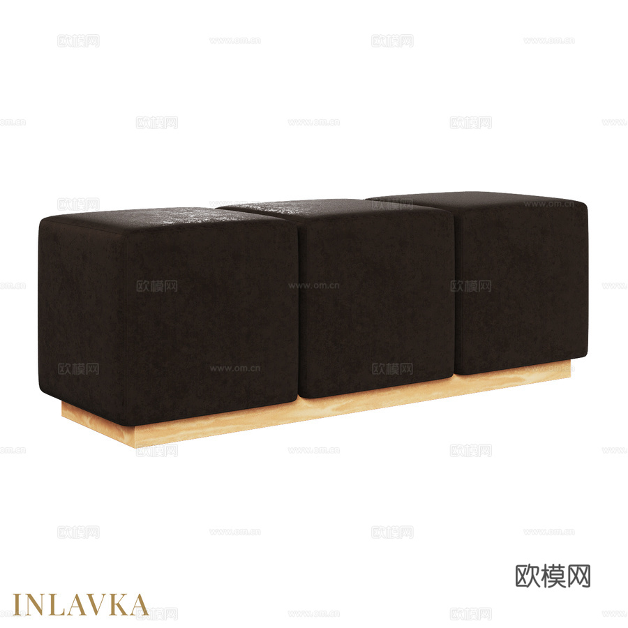 OM设计师风格三段式长凳3d模型