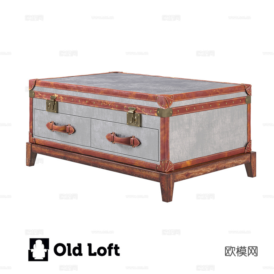 OM咖啡桌 Luggage 铝质饰面3d模型下载