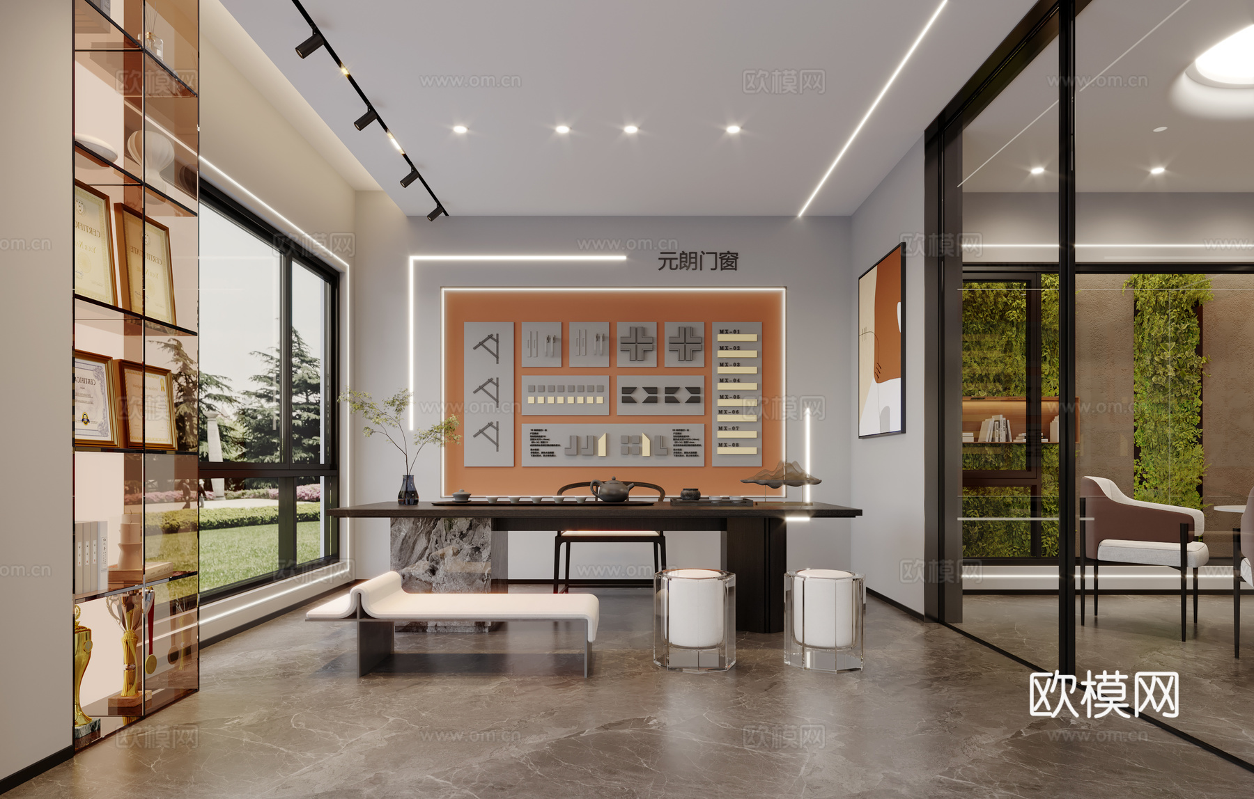 门窗展厅3d模型下载（渲染图4）