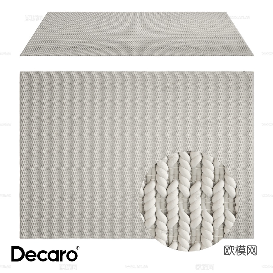 羊毛地毯 Decaro Rugs D110011 尺寸 33d模型下载