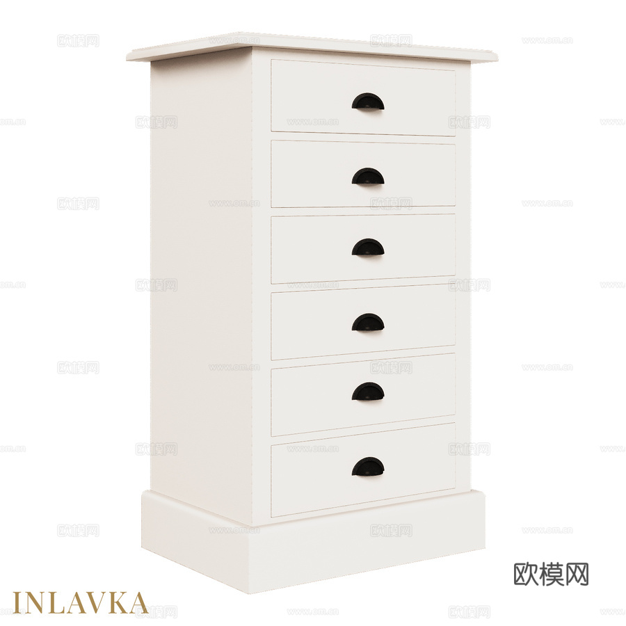 OM六抽屉经典款储物柜3d模型下载
