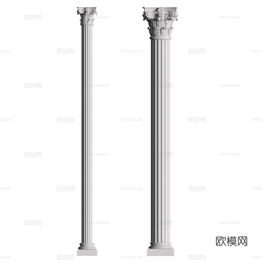 第27号柱与第28号柱3d模型下载