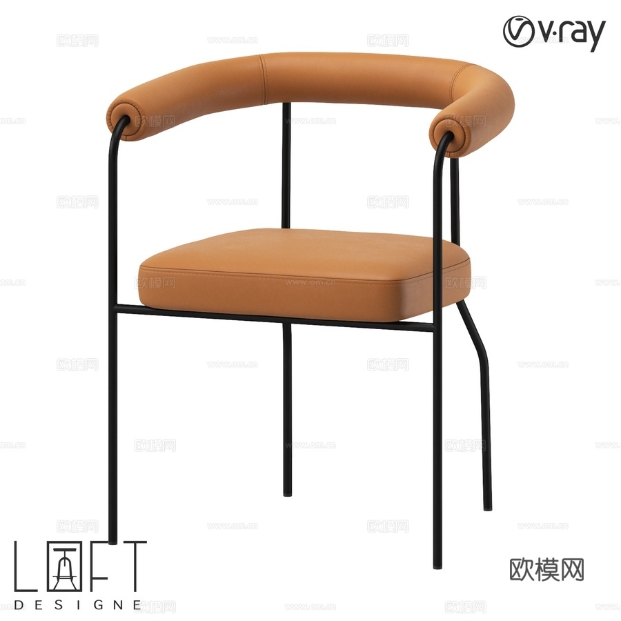 LoftDesigne 37010型号椅子3d模型3d模型下载