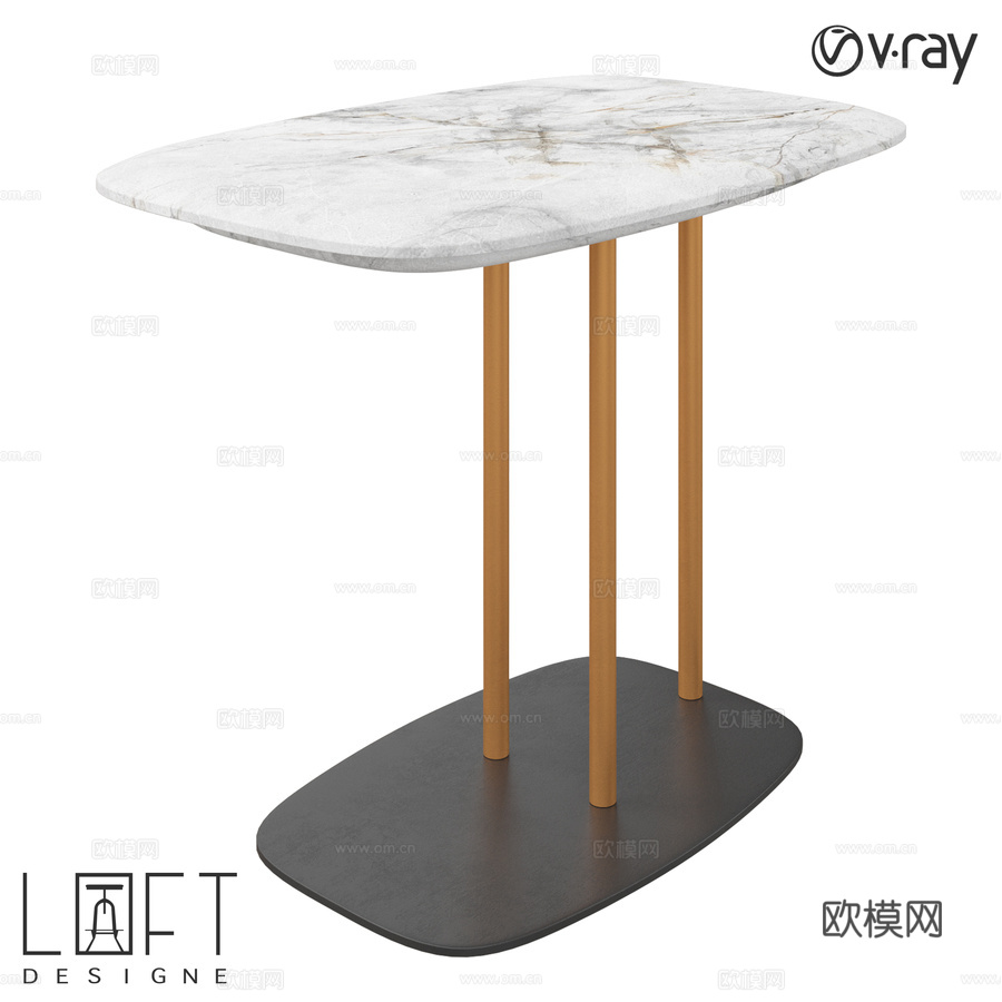 咖啡桌 LoftDesigne 6119 型号3d模型下载