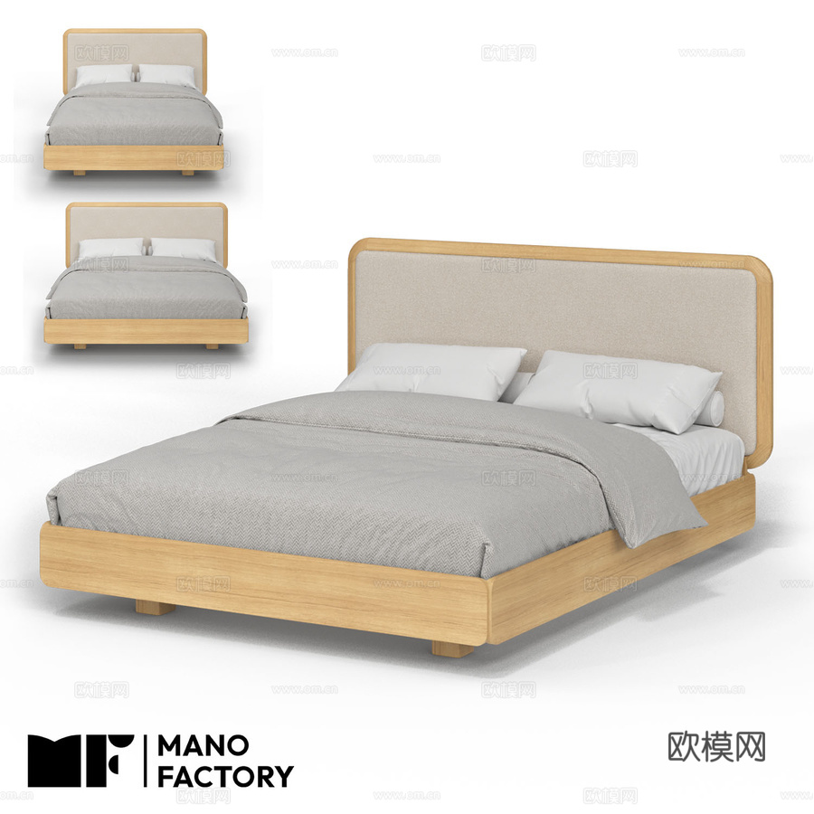 (OM) MANO FACTORY出品LIANG床3d模型下载