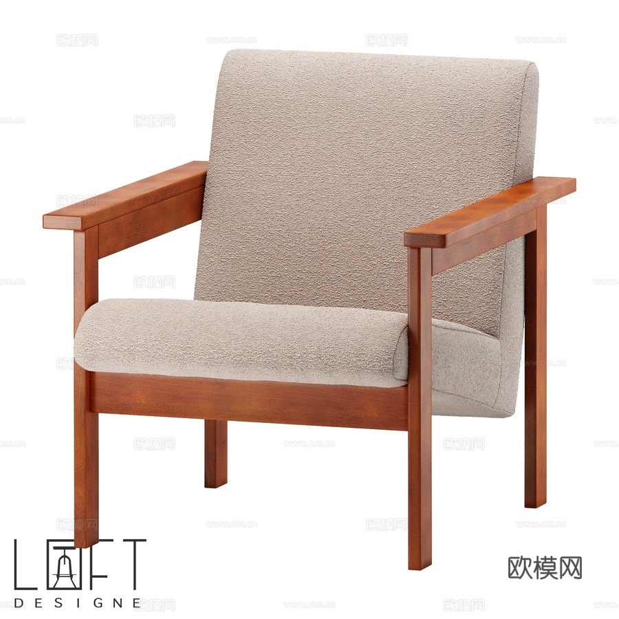 扶手椅 LoftDesigne 33407 型号3d模型下载