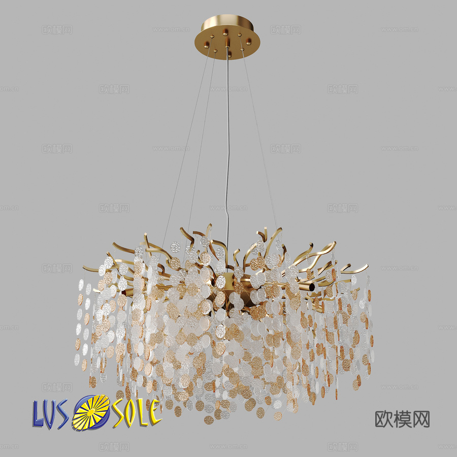 OM 吊灯 Lussole LSP-88503d模型下载