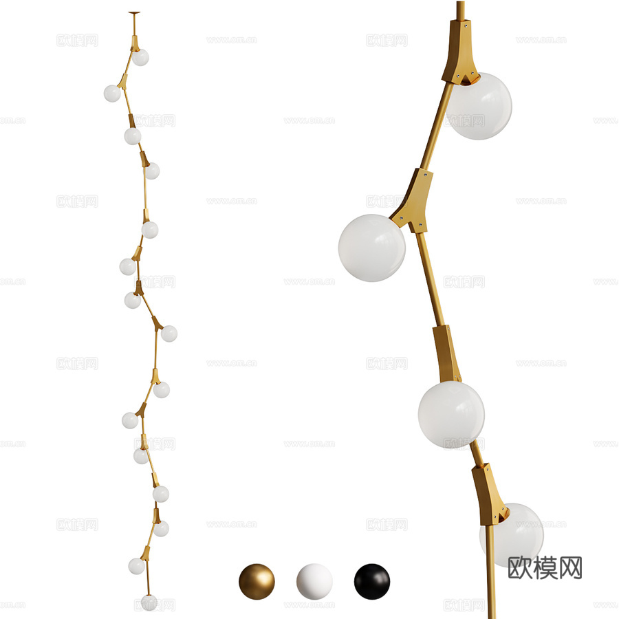 吊灯 Liana_Balls-153d模型下载