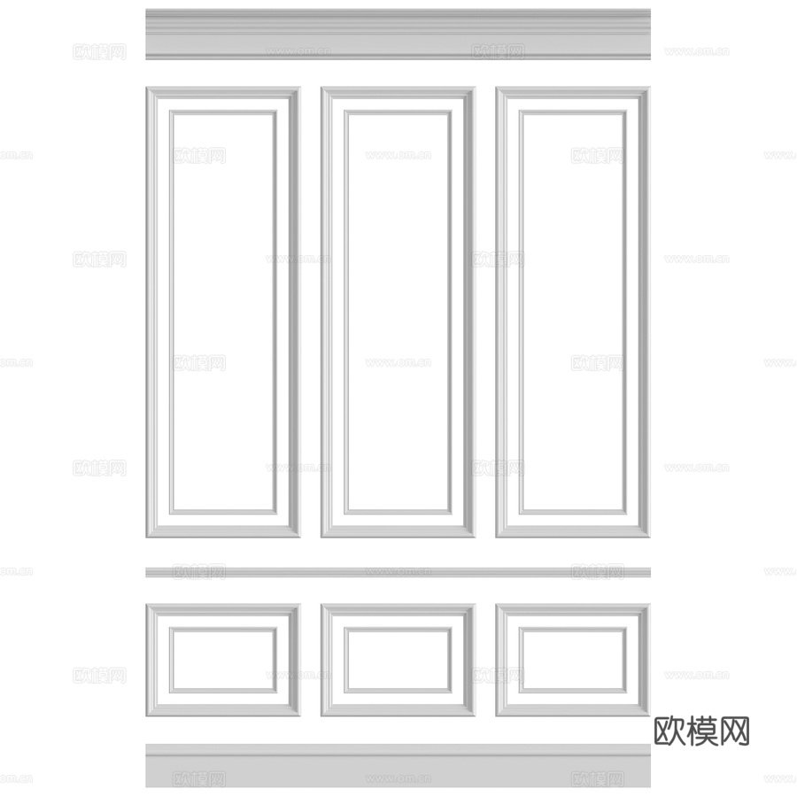 墙面装饰组合 No. 933d模型下载