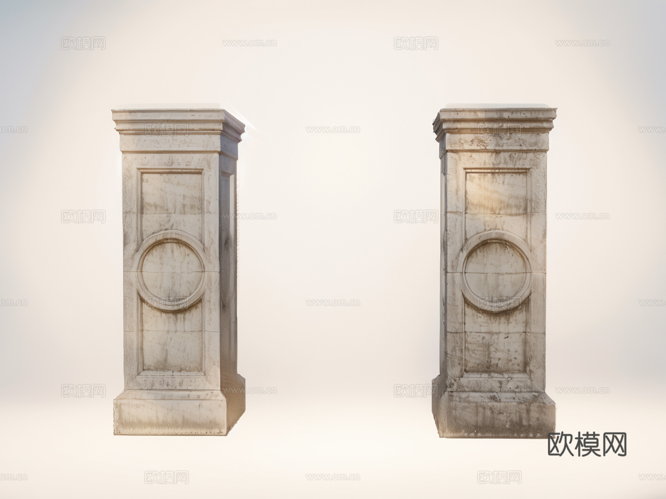 罗马柱su模型