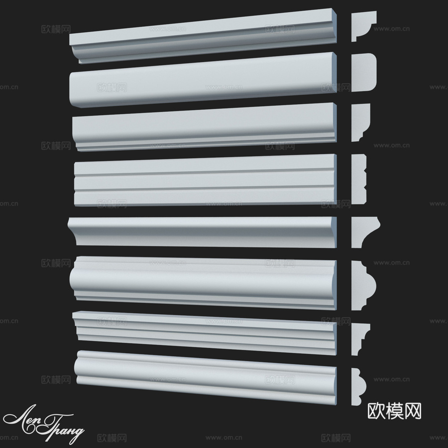 LepGrand光滑装饰线条。38号套装3d模型下载