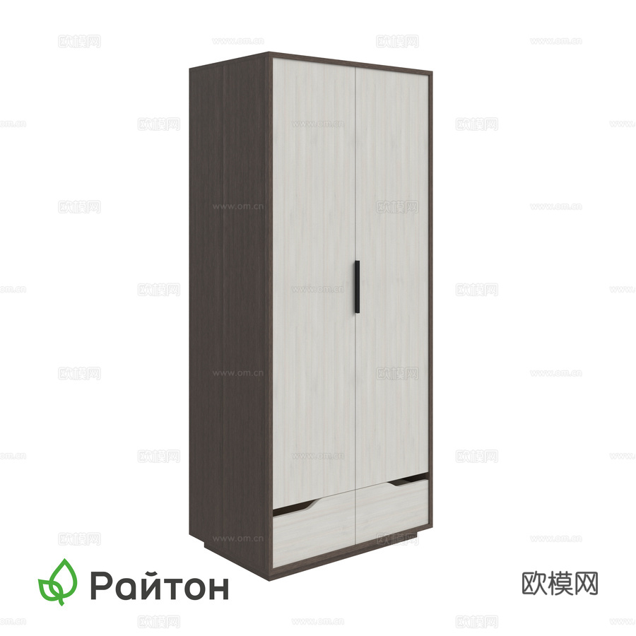 双门衣柜 Milton3d模型下载