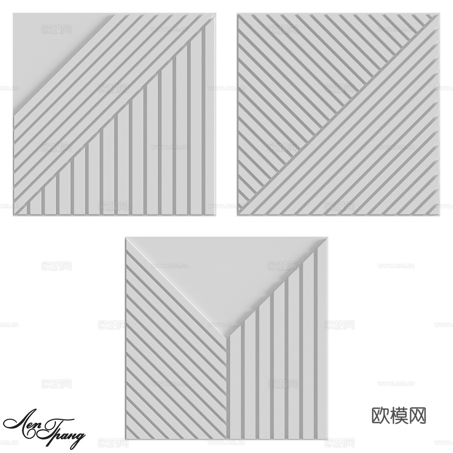 3D装饰板352-354号 LepGrand3d模型下载