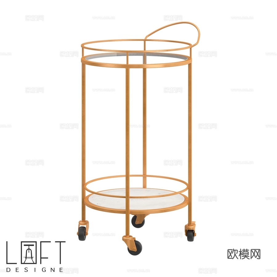 LoftDesigne 61704款咖啡桌3d模型下载