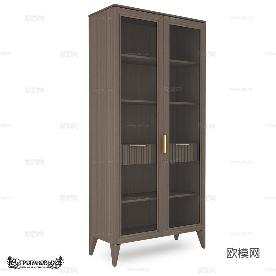 OM展示柜双门系列Lines3d模型下载