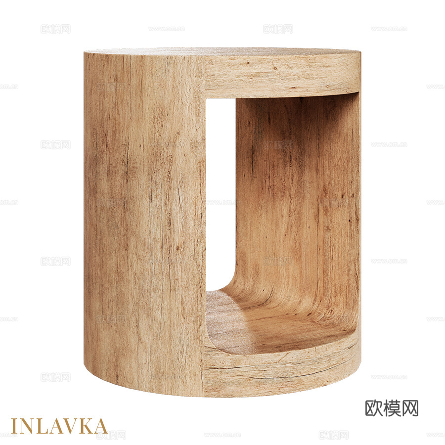 OM现代风格圆形边桌3d模型