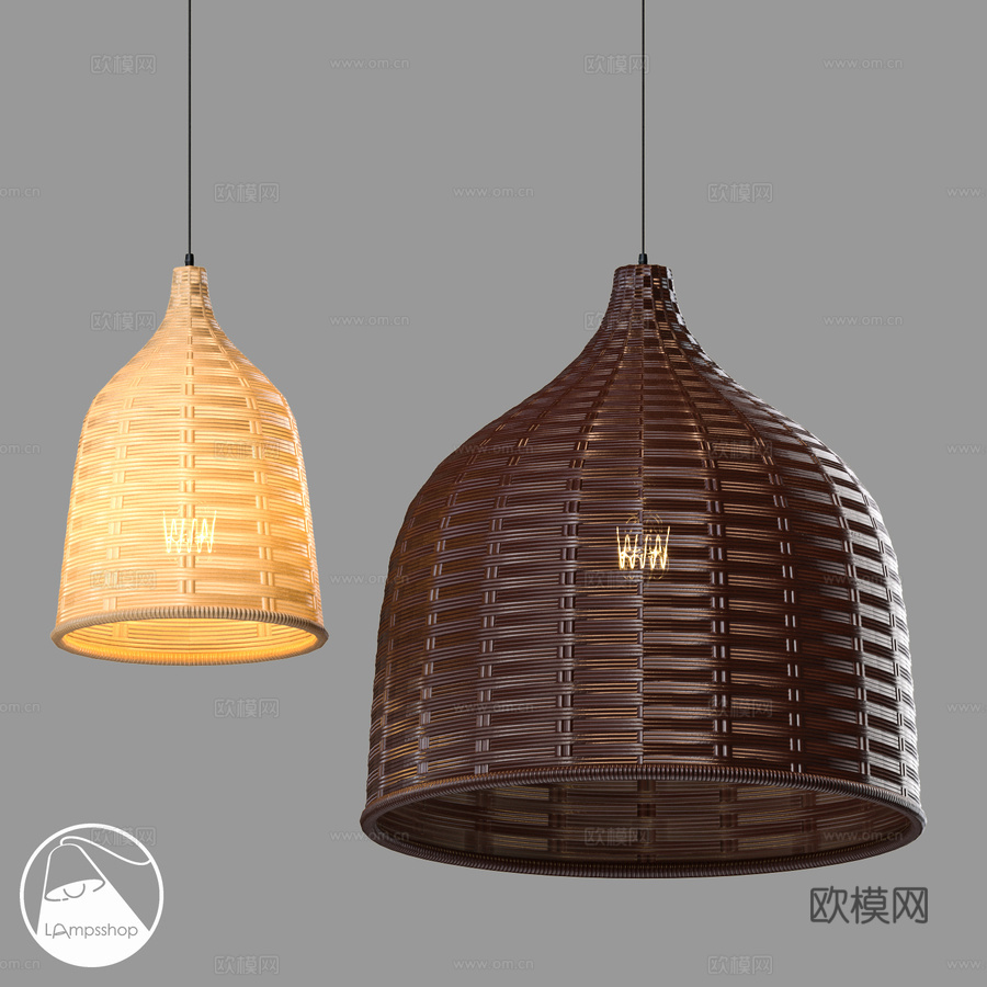 LampsShop.ru L1054 灯罩A吊灯3d模型下载